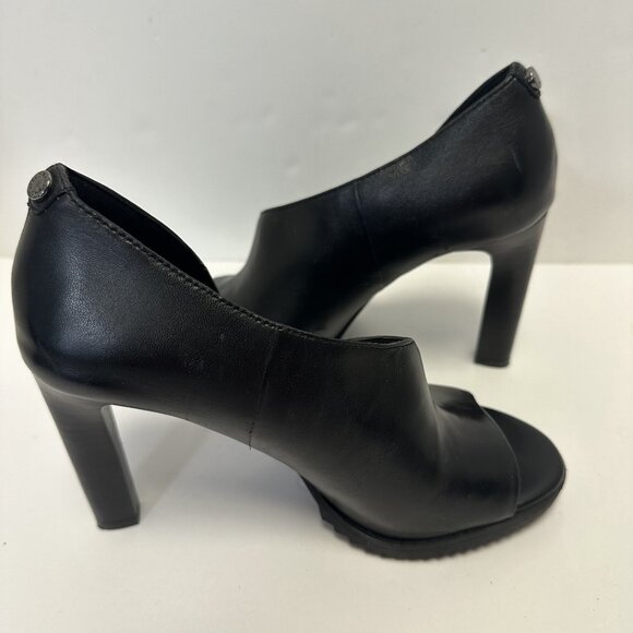 Karl Lagerfeld Paris Brette Leather Heels Size 7 Slip on - Picture 5 of 9